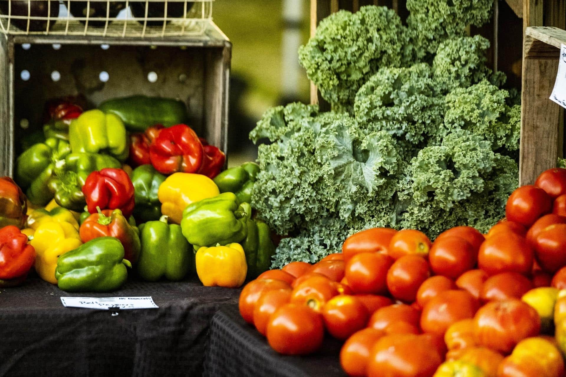 Fresh produce at Zionsville Farmers Market on Main Street